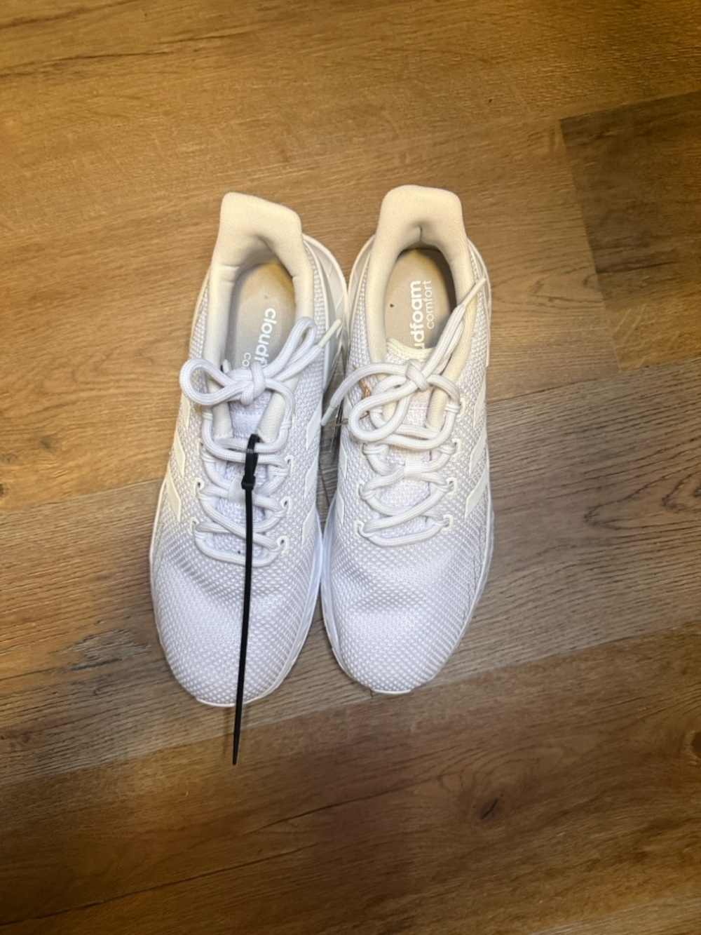 adidas QUESTAR FLOW NXT -TRIPLE WHITE All-White Knit Runner Sneakers - Picture 2 of 11